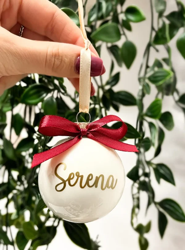 Pallina in vetro solo nome